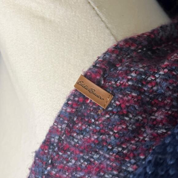 Eddie Bauer Multi Pattern Knit Winter Infinity Scarf Designer Multi Way OSFM - Picture 5 of 6